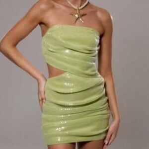 NWT Green Strapless Dress